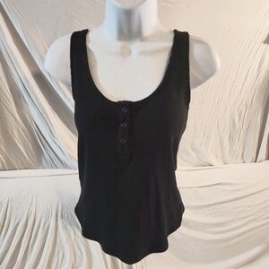 BB Dakota Ribbed Henley Tank - Small